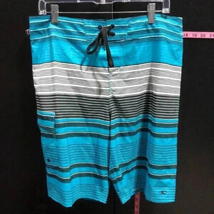 O’Neill Hybrid,Velcro leg pocket,tie waist,striped, unlined,inseam10”